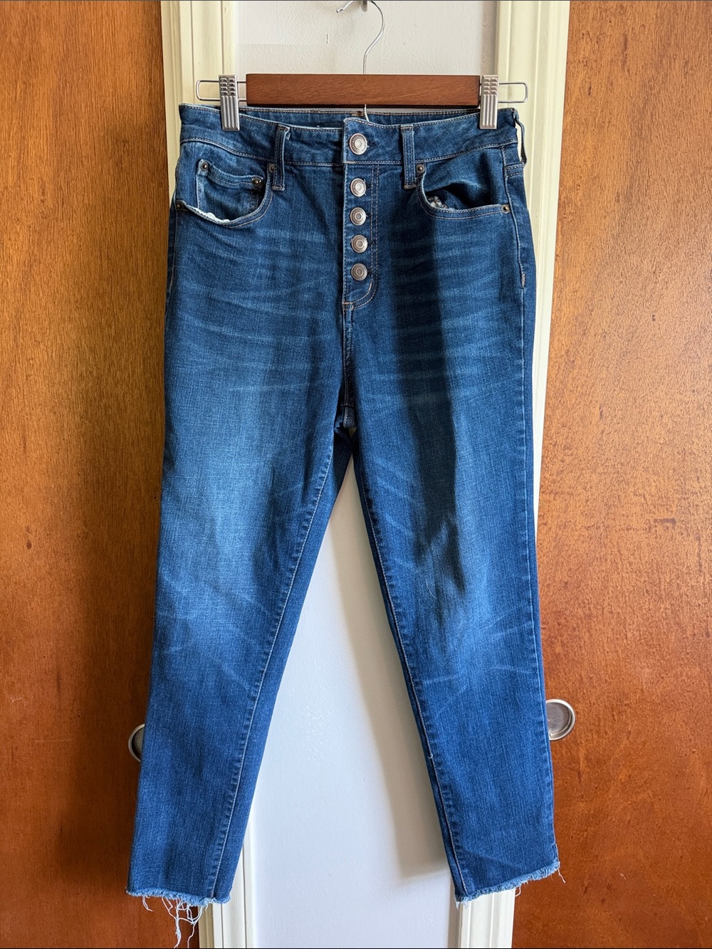 Aeropostale High-Rise Button-Fly Women's Dark Blue Jeans size 8